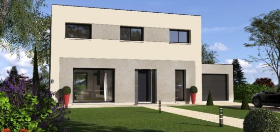 Plan de maison Surface terrain 108 m2 - 6 pièces - 4  chambres -  avec garage 