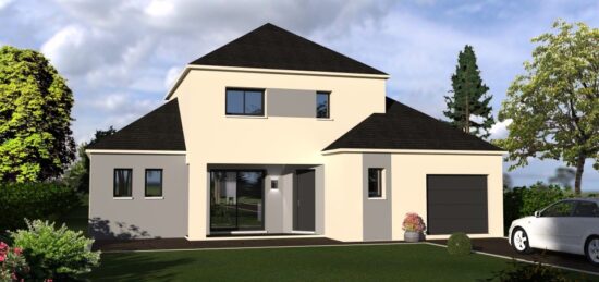 Plan de maison Surface terrain 98.94 m2 - 5 pièces - 4  chambres -  avec garage 
