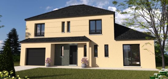 Plan de maison Surface terrain 141.31 m2 - 6 pièces - 5  chambres -  avec garage 