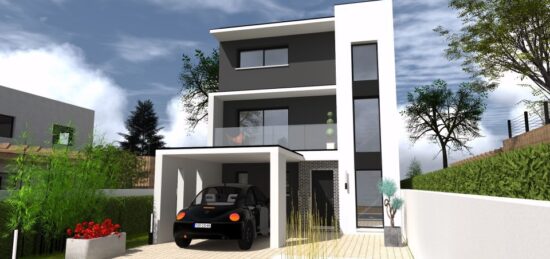 Plan de maison Surface terrain 128 m2 - 4 pièces - 3  chambres -  sans garage 