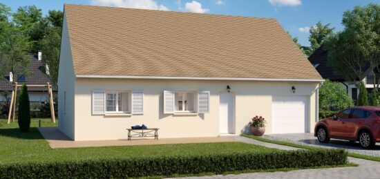 Plan de maison Surface terrain 85 m2 - 4 pièces - 3  chambres -  avec garage 